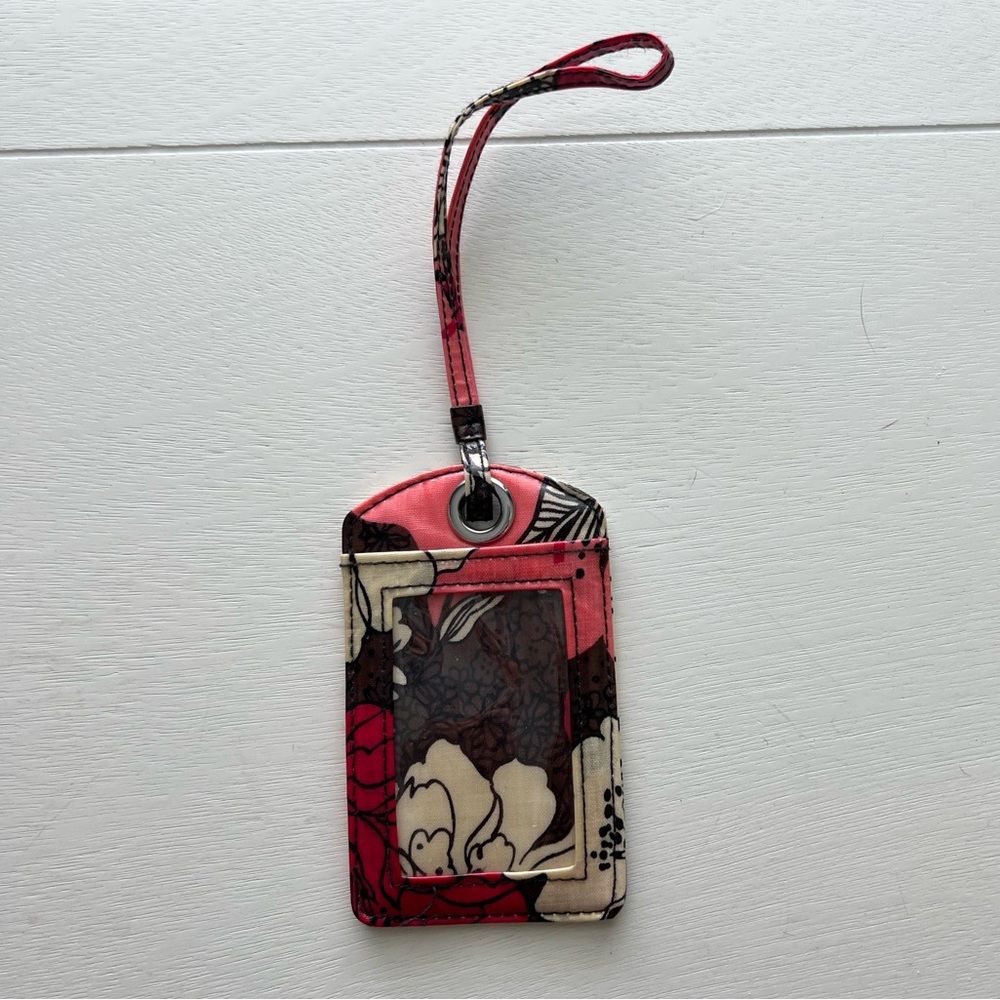 Vera Bradley Mocha Rouge Luggage Tag